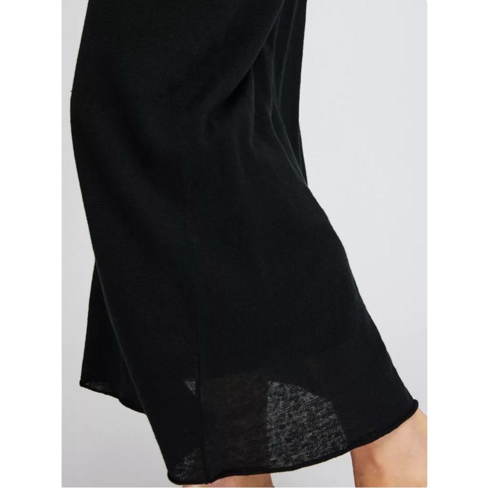 Filippa K Hilary Black Lightweight Linen Lined Minimalist Midi Maxi Skirt sz S